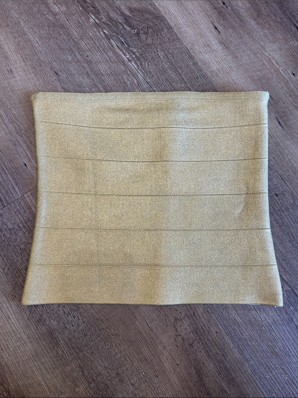 Edikted Gold Shimmery Bandage Tube Top